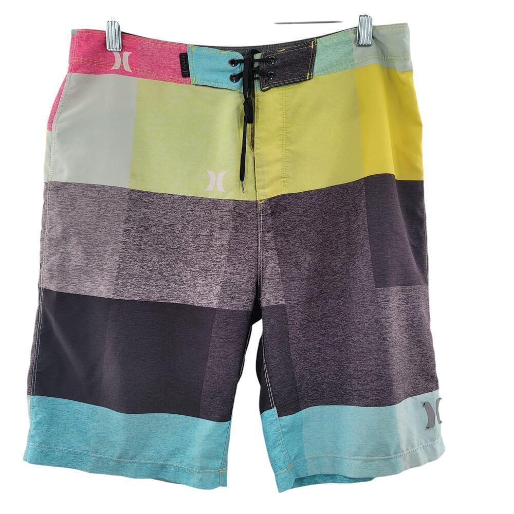 Hurley Men's Swim Boardshorts Size 29 Colorful Neon